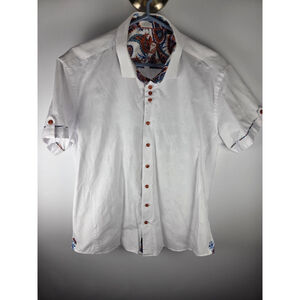 Au Noir Short Sleeves Men Shirt White Size 5 Pre-Owned